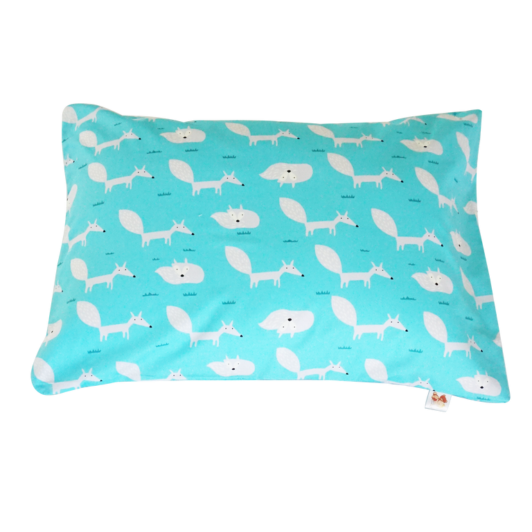 Little Fox in Teal -  Babycuddleph Toddlers kit (Pillow & Blanket)
