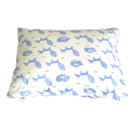 Little Fox in White Blue -  Babycuddleph Toddlers kit (Pillow & Blanket)