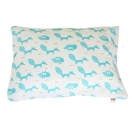 Little Fox in White Teal -  Babycuddleph Toddlers kit (Pillow & Blanket)
