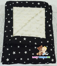 Mini White Stars - Babycuddle Minky Blanket