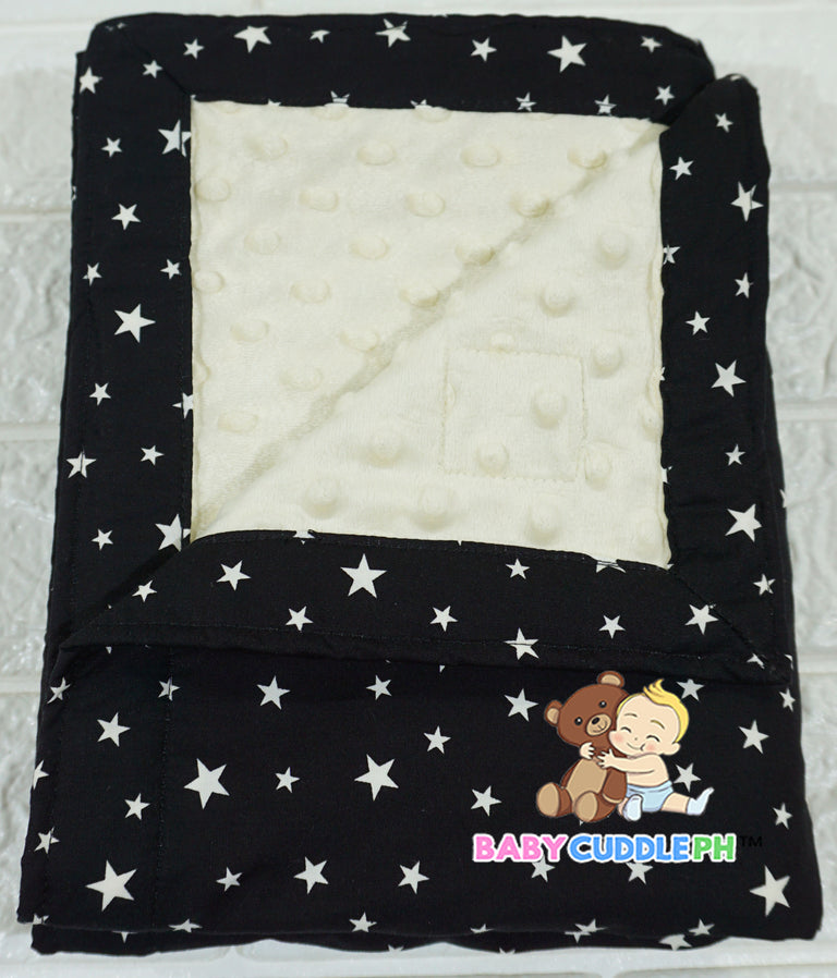 Mini White Stars - Babycuddle Minky Blanket