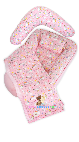 Babycuddleph Mom and Baby Set- Cats in Pink