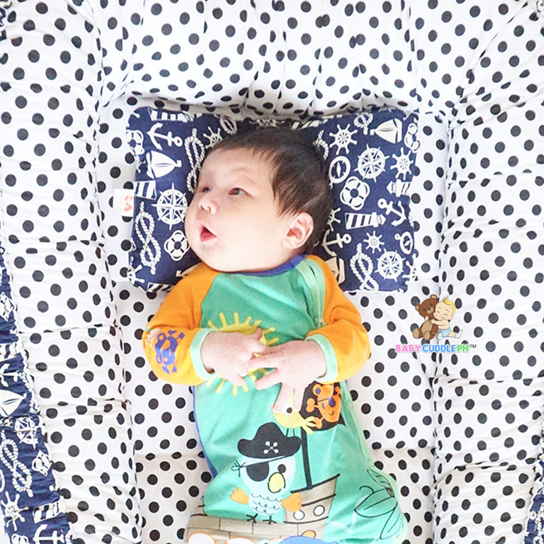 Babycuddle Head Pillow - Chevron Green