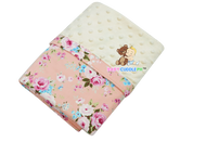 Peach Flora - Babycuddle Minky Blanket