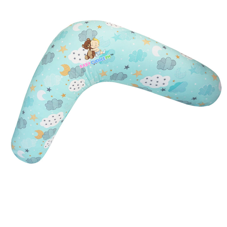 BabyCuddle Nursing Pillow (Multi-use) - Sky in Green (Limited Stock)