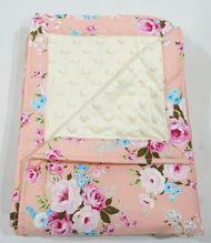 Peach Flora - Babycuddle Minky Blanket
