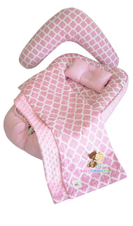 Babycuddleph Mom and Baby Set- Quarterfoil in Pink