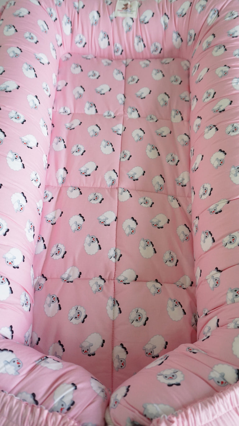 Little Sheep in Pink (Limited Stock) - Bed and Head Pillow