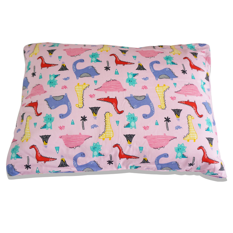 Little Dino in Pink -  Babycuddleph Toddlers kit (Pillow & Blanket)