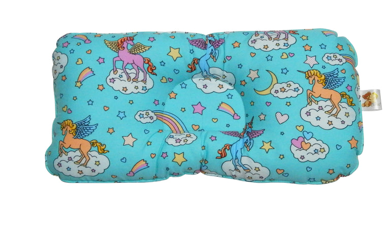 Babycuddle Head Pillow - Unicorn in Teal