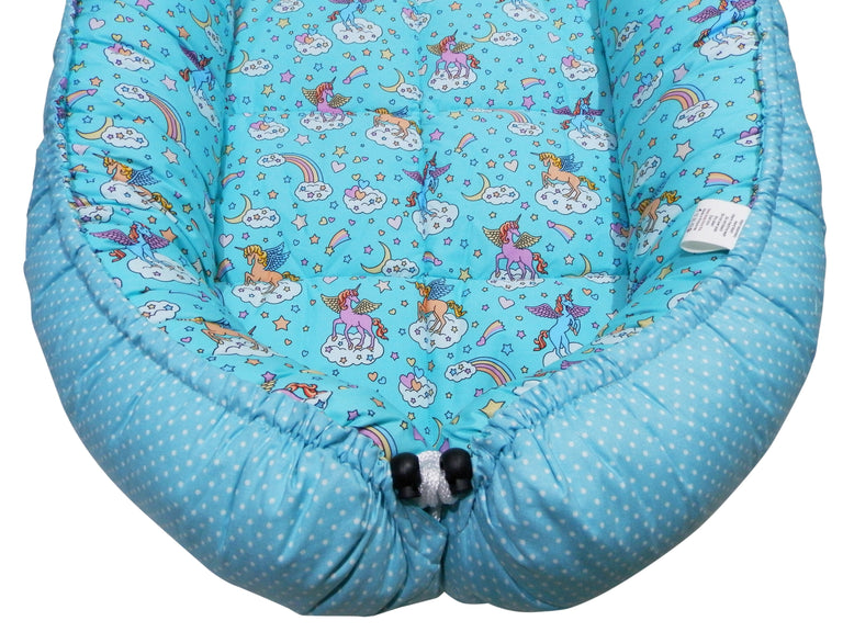 Unicorn in Teal - Bed and Head Pillow