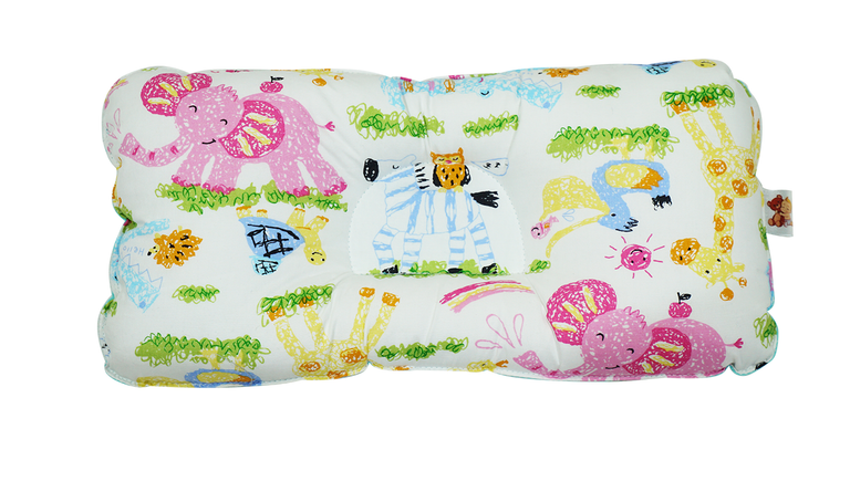 Babycuddle Head Pillow - Zoofari in Pink