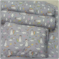 Babycuddleph Bolster Pillow Set Cats in Gray